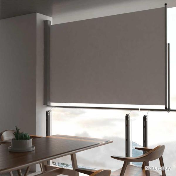 Auvent latral rtractable de patio 160 x 300 cm Gris