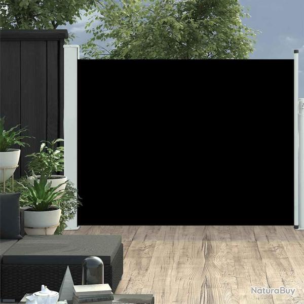 Auvent lat�ral r�tractable de patio 140x500 cm Noir