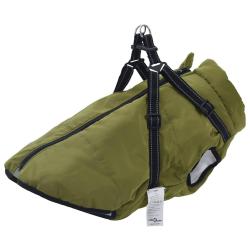 Manteau pour chiens avec harnais imperm&eacute;able r&eacute;fl&eacute;chissant L44