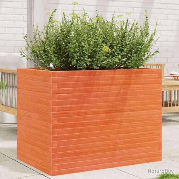 Jardini�re cire marron 90x60x68,5 cm bois de pin massif