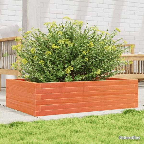 Jardini�re cire marron 90x60x23 cm bois de pin massif