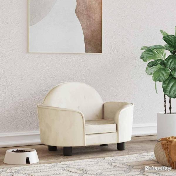 Lit pour chien cr�me 66x40x45 cm velours