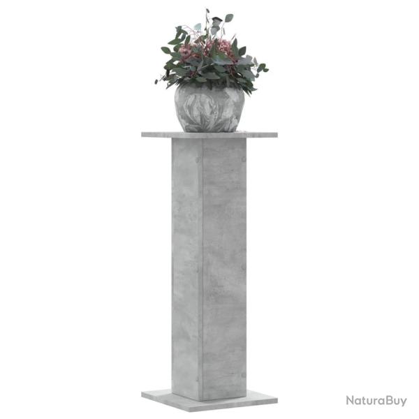 Supports pour plantes 2 pcs gris b�ton bois d'ing�nierie