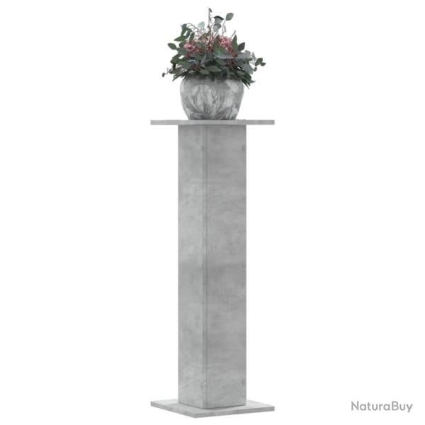 Supports pour plantes 2 pcs gris b�ton bois d'ing�nierie