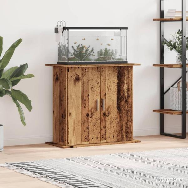 Support pour aquarium vieux bois 81x36x73 cm bois d'ingnierie