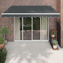 Auvent r&eacute;tractable anthracite 3x2,5 m tissu et aluminium