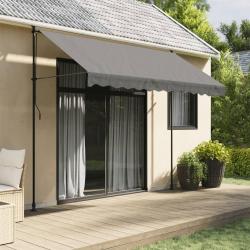 Auvent r&eacute;tractable anthracite 300x150 m tissu et acier