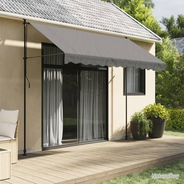 Auvent r�tractable anthracite 300x150 m tissu et acier