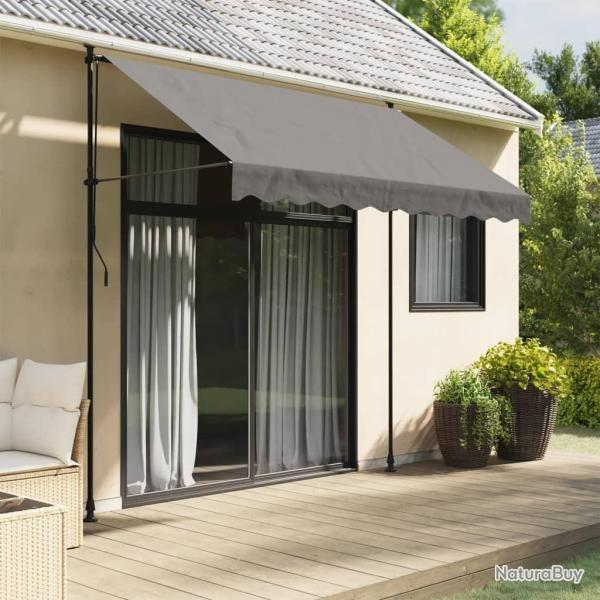 Auvent r�tractable anthracite 250x150 m tissu et acier