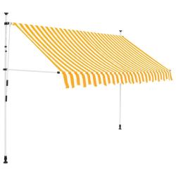 Auvent r&eacute;tractable manuel 300 cm Rayures oranges et blanches