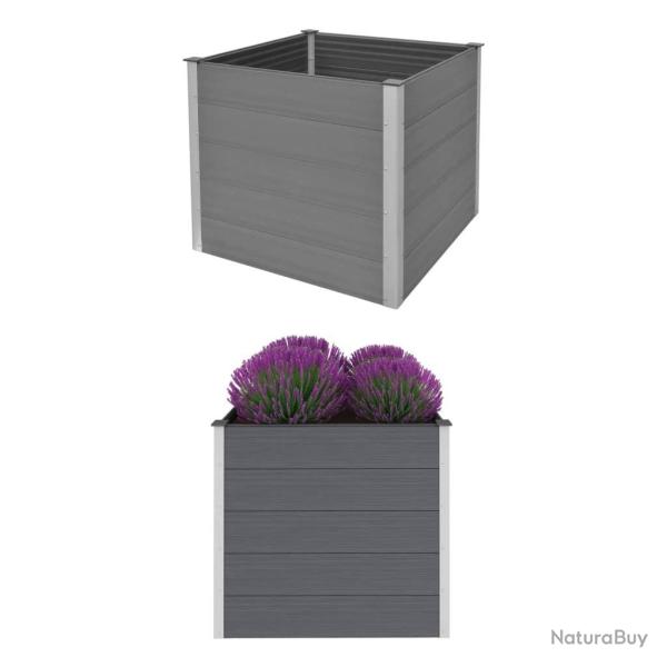 Lit sur�lev� de jardin WPC 100x100x91 cm Gris