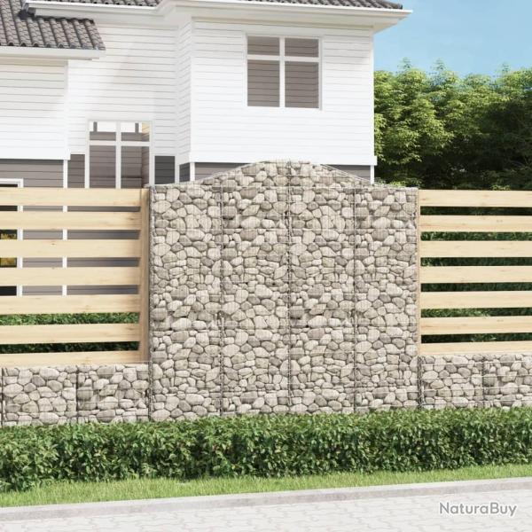 Panier de gabions arqu� 200x30x200/220 cm Fer galvanis�