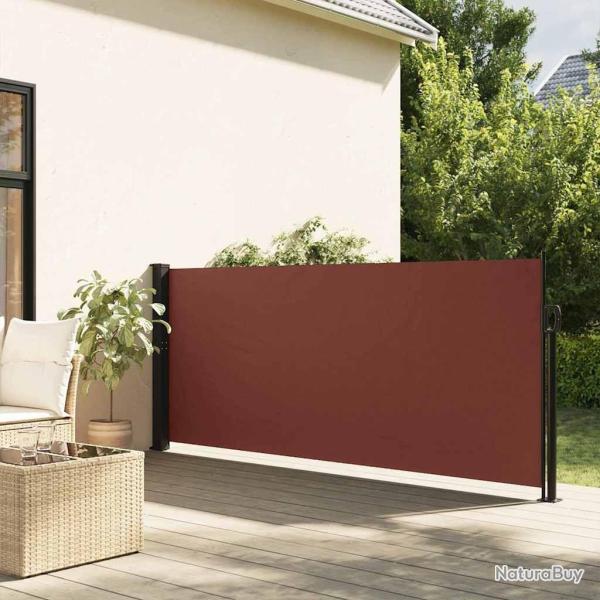 Auvent lat�ral r�tractable marron 100x500 cm