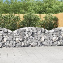 Panier de gabions arqu&eacute; 200x30x80/100 cm Fer galvanis&eacute;