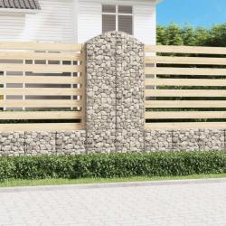Panier de gabions arqu&eacute; 100x50x220/240 cm Fer galvanis&eacute;