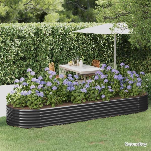 Lit sur�lev� de jardin Acier enduit de poudre Anthracite