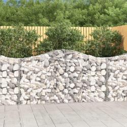 Paniers &agrave; gabions arqu&eacute;s 4 pcs 200x30x100/120 cm Fer galvanis&eacute;