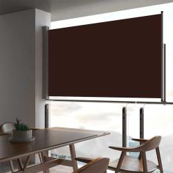 Auvent lat&eacute;ral r&eacute;tractable de patio 140 x 300 cm Marron