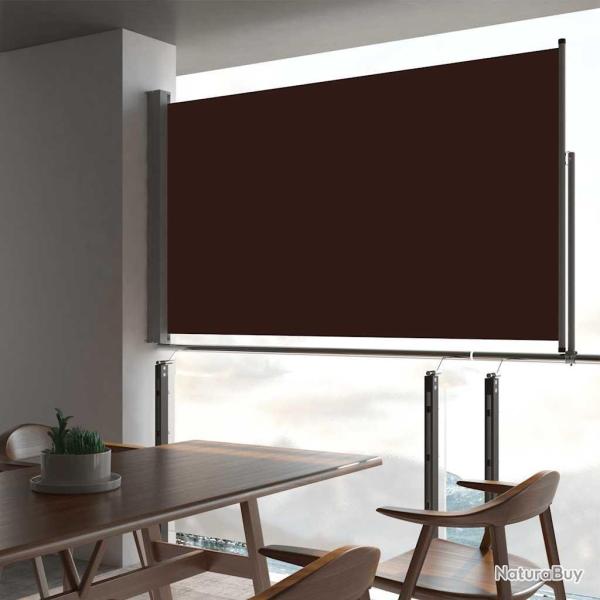 Auvent lat�ral r�tractable de patio 140 x 300 cm Marron