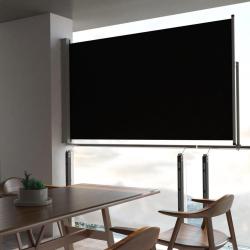 Auvent lat&eacute;ral r&eacute;tractable de patio 140 x 300 cm Noir