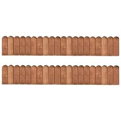 Rouleaux de bordure 2 pcs 120 cm bois de pin impr&eacute;gn&eacute;