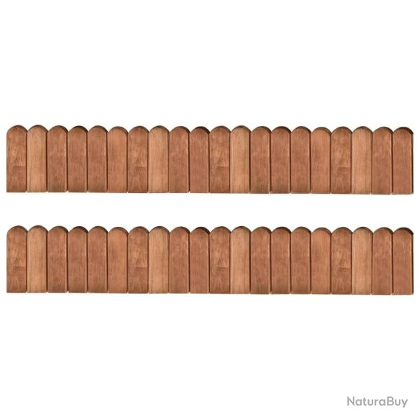 Rouleaux de bordure 2 pcs 120 cm bois de pin impr�gn�