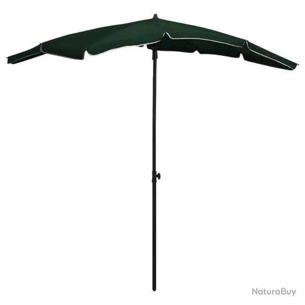Parasol de jardin avec m�t 200x130 cm vert