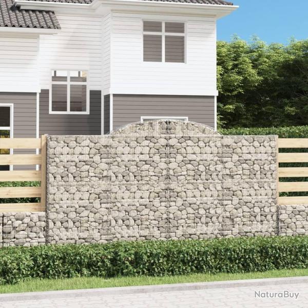 Panier de gabions arqu� 300x50x160/180 cm Fer galvanis�