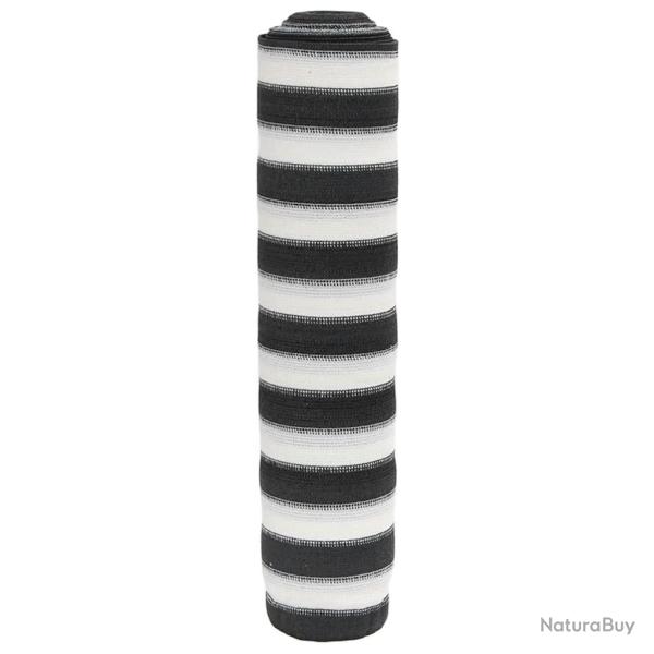 Filet brise-vue anthracite et blanc 1,2x10 m PEHD 195 g/m�