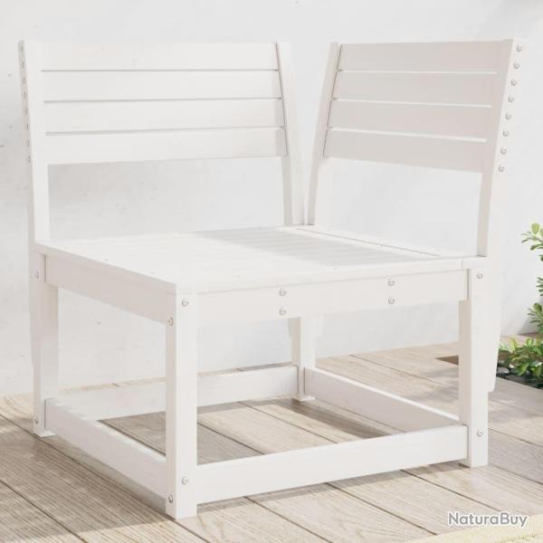 Canap� d'angle de jardin blanc 73x73x78cm bois pin massif