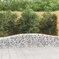 Paniers &agrave; gabions arqu&eacute;s 3 pcs 400x50x40/60 cm Fer galvanis&eacute;