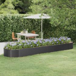 Lit sur&eacute;lev&eacute; de jardin Acier enduit de poudre Anthracite