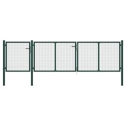 Portail de jardin en acier vert 400 x 75 cm