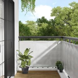 &Eacute;cran de balcon gris clair 90x500 cm 100% polyester oxford