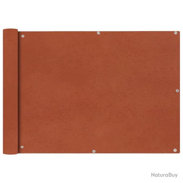 �cran de balcon en tissu Oxford 75x600 cm Ocre marron