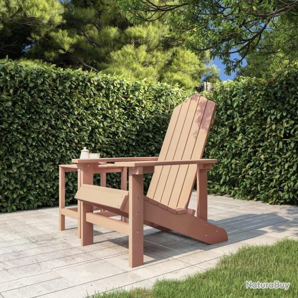 Chaise Adirondack de jardin PEHD marron