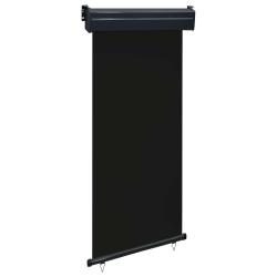 Auvent lat&eacute;ral de balcon 105x250 cm noir