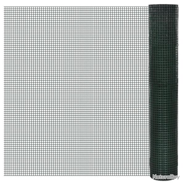 Grillage acier galvanis� et rev�tement en PVC 10x1 m vert