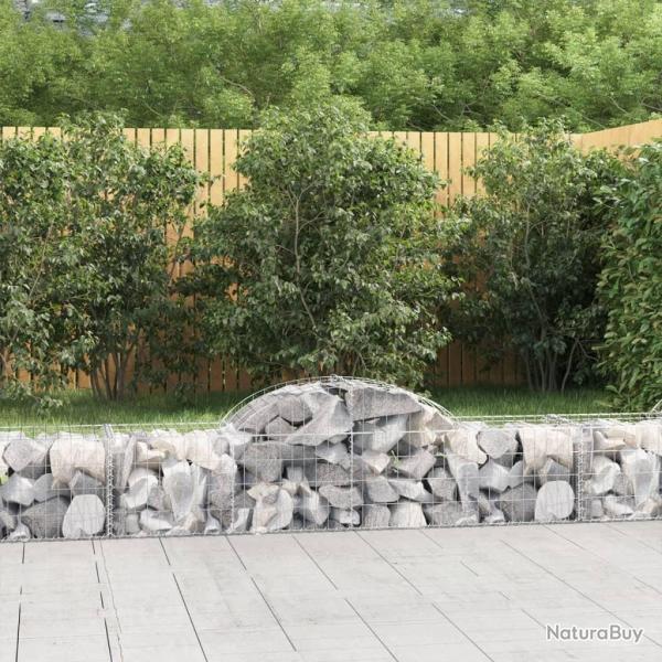 Paniers � gabions arqu�s 2 pcs 200x50x40/60 cm fer galvanis�