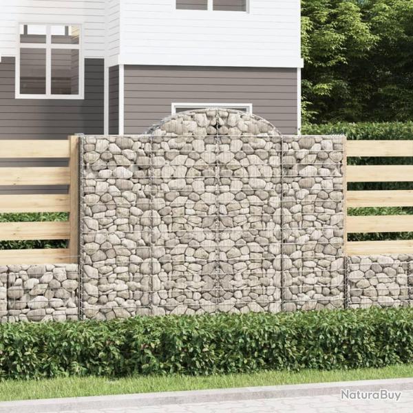 Panier de gabions arqu� 200x50x160/180 cm Fer galvanis�