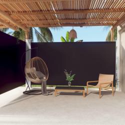 Auvent lat&eacute;ral r&eacute;tractable Noir 200x600 cm