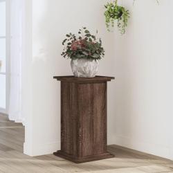 Support pour plantes ch&ecirc;ne marron 33x33x60 cm bois d'ing&eacute;nierie