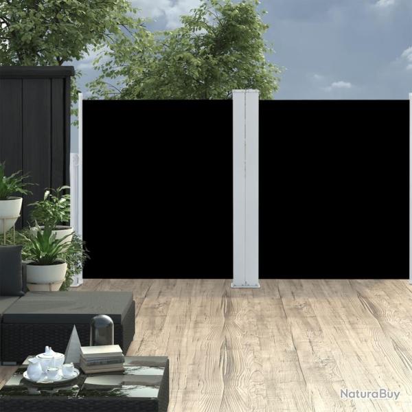 Auvent latral rtractable Noir 140 x 600 cm