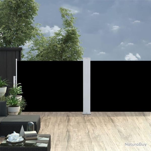 Auvent lat�ral r�tractable Noir 120 x 1000 cm