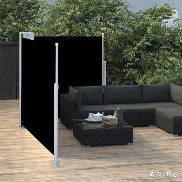 Auvent lat�ral r�tractable Noir 100 x 600 cm