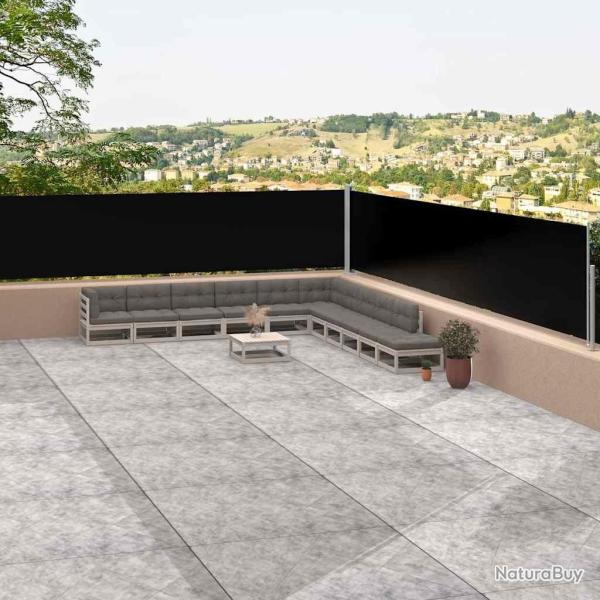 Auvent lat�ral r�tractable Noir 117x1200 cm