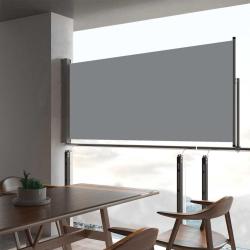 Auvent lat&eacute;ral r&eacute;tractable de patio 60x300 cm Gris
