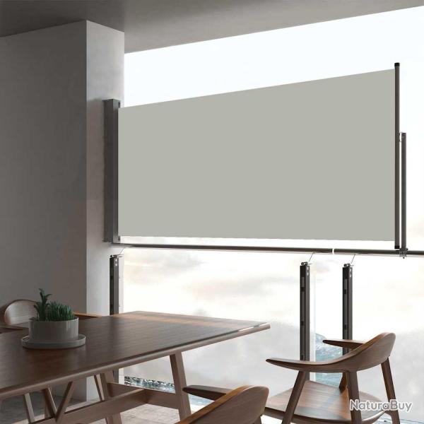 Auvent lat�ral r�tractable de patio 60x300 cm Cr�me