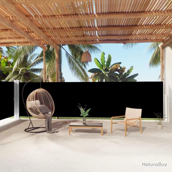 Auvent latral rtractable Noir 160x1000 cm