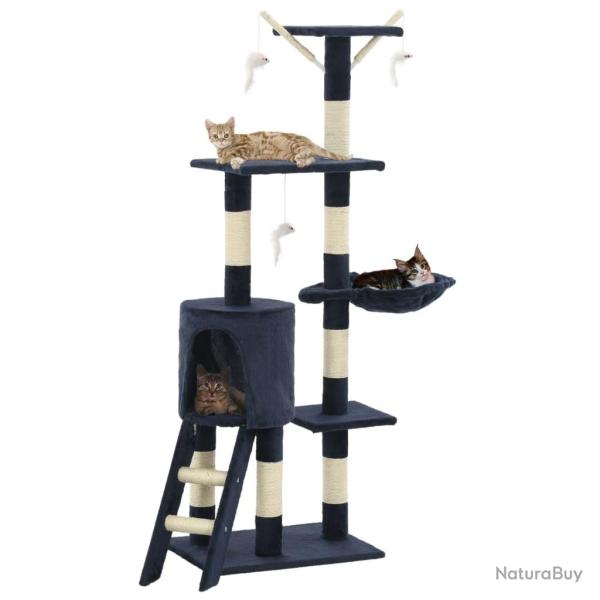 Arbre  chat avec griffoirs en sisal 138 cm Bleu fonc